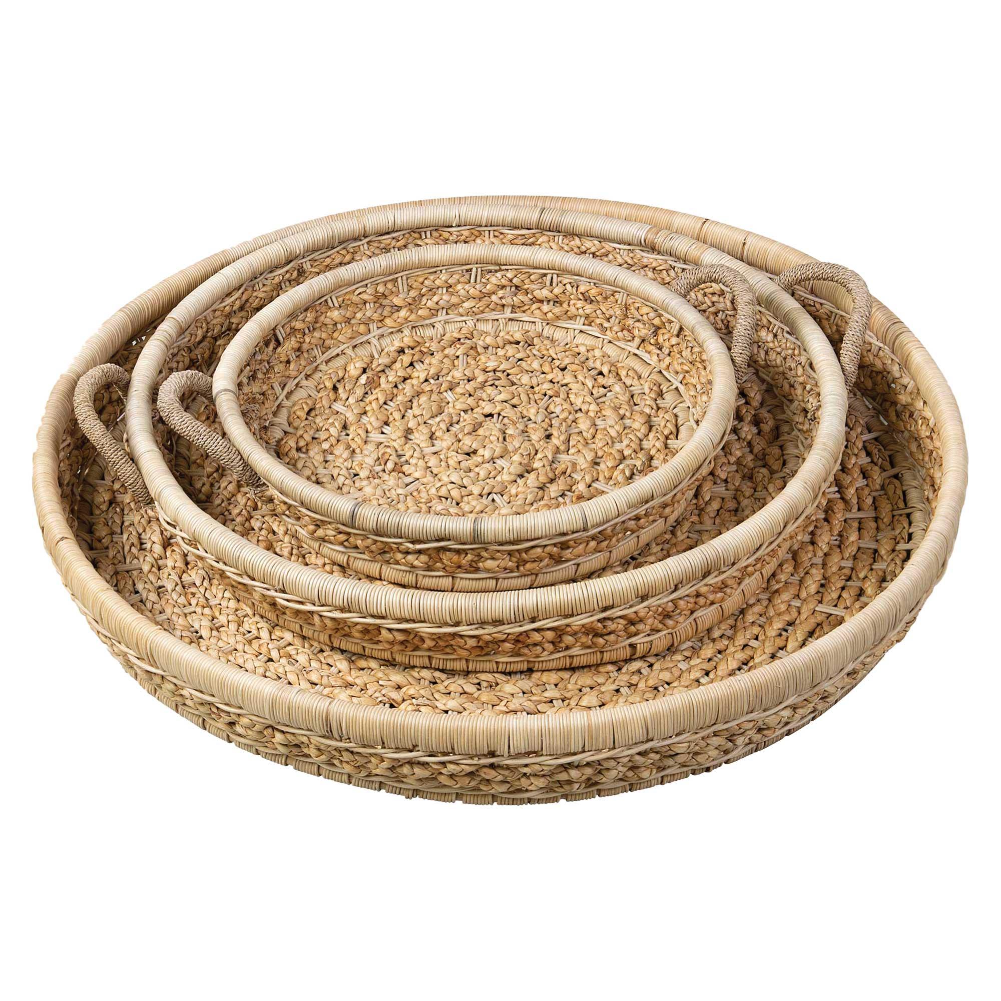 Gaia Round Woven Wall Decor Basket, Set of 3