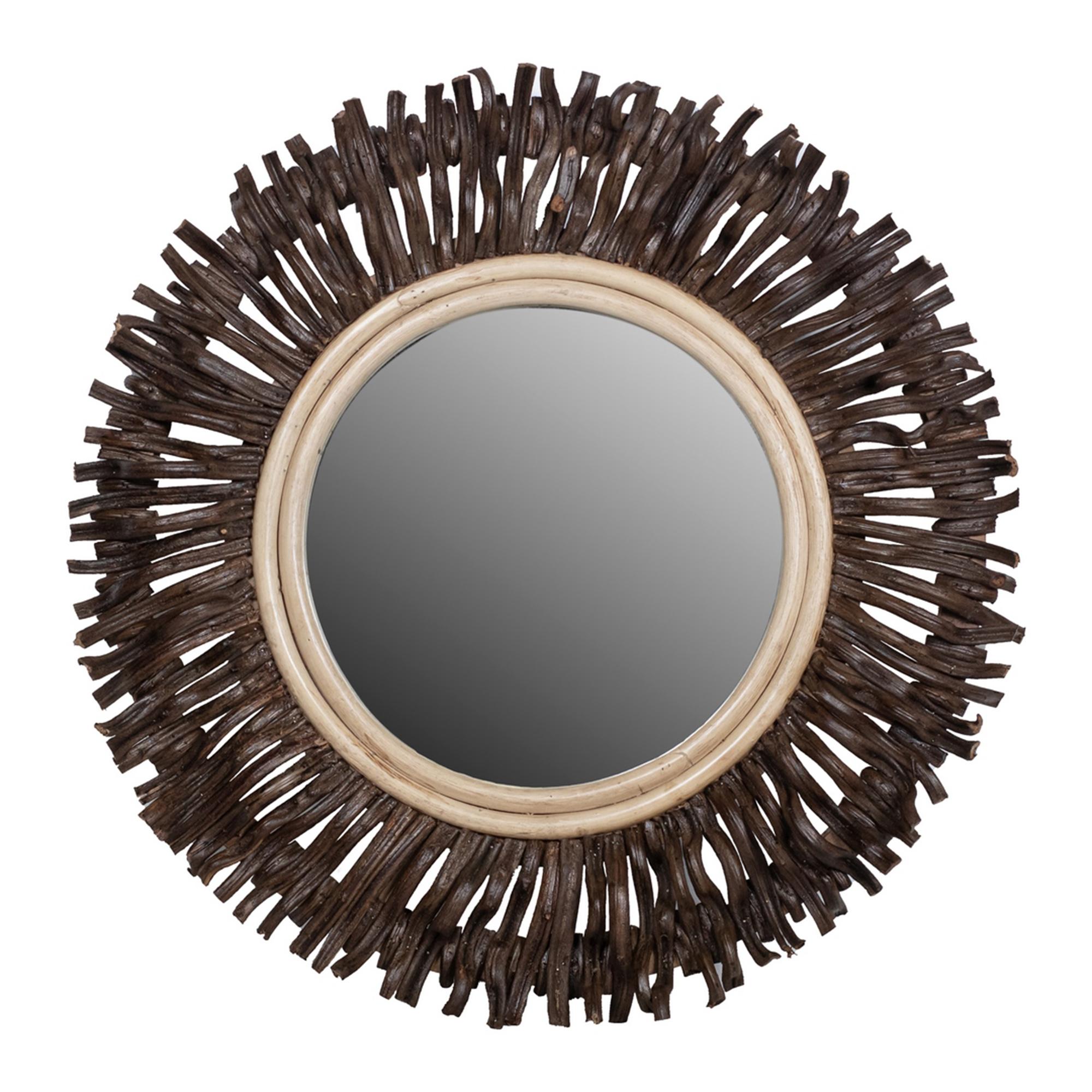 Indigo Road by Egypt Sherrod Hapsala And Rattan Mirror, Dark Brown