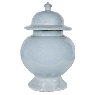 Misha Stoneware Ginger Jar, Medium, Light Blue