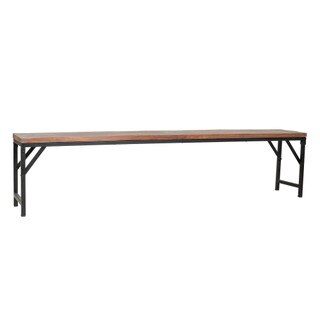 Barley 80" Mango Wood and Iron Bench, KD