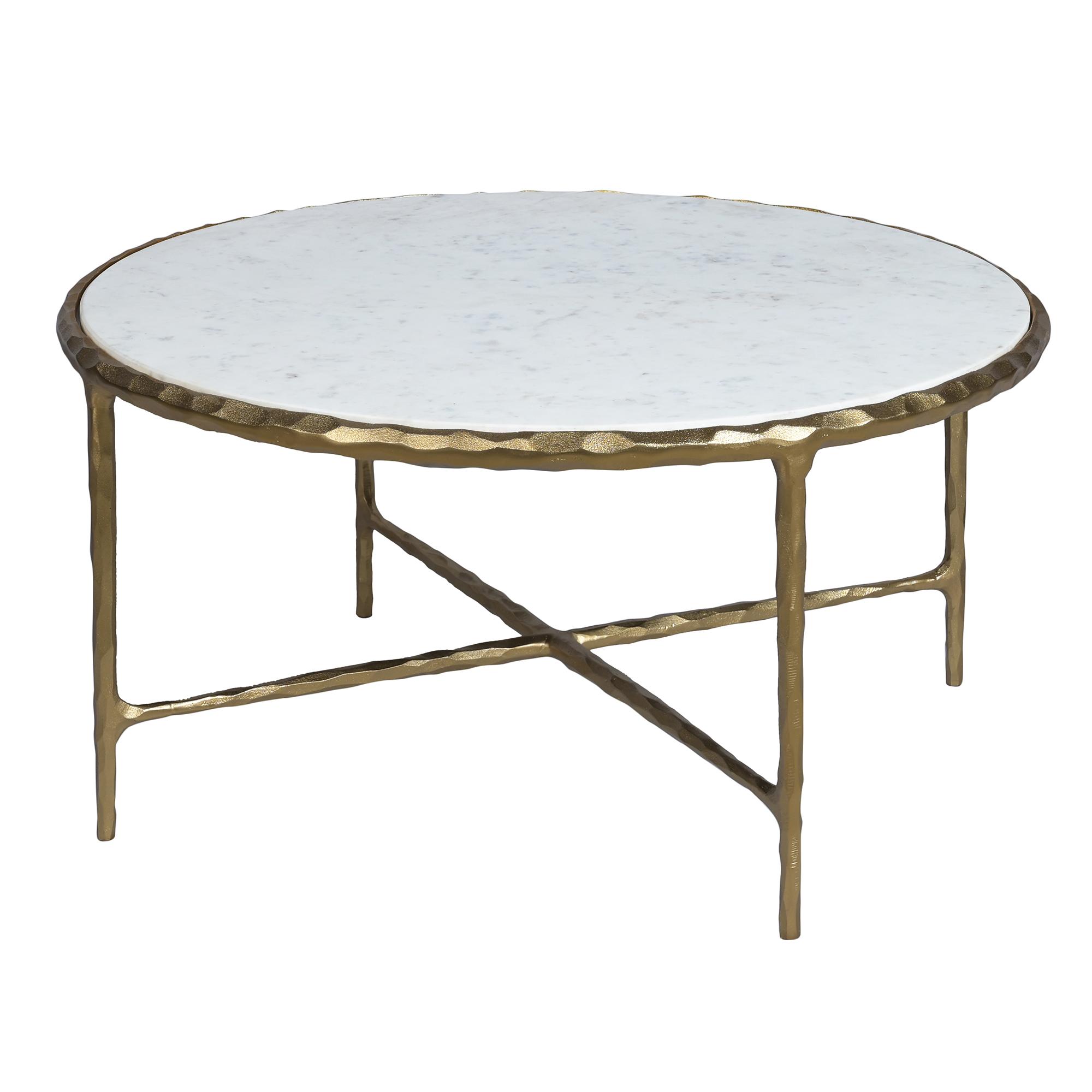 Metal and Marble Coffee Table