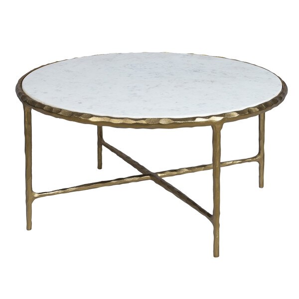 Metal and Marble Coffee Table