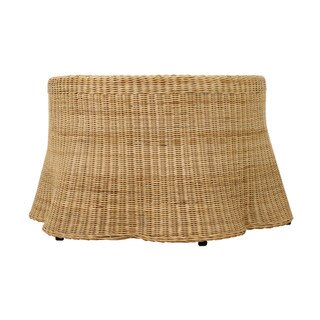 Bonnie Rattan Scalloped Coffee Table, Natural
