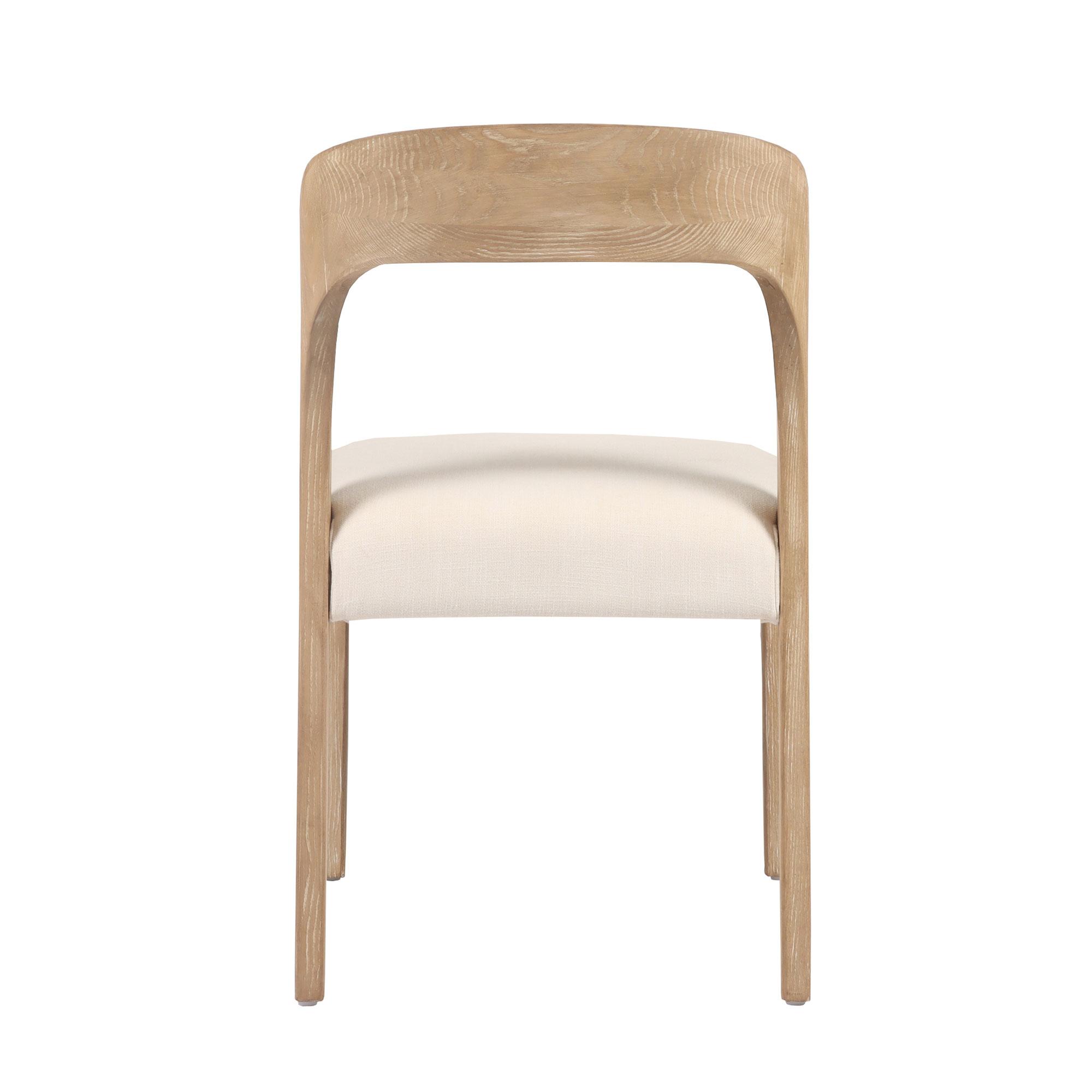Winona Curved Wood Back Dining Chair with Upholstered Seat