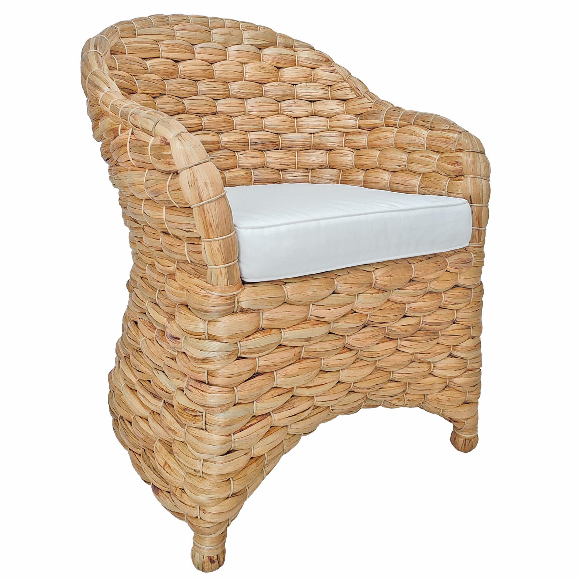 Atherton Wide Weave Water Hyacinth Dining Chair