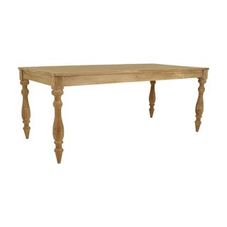 Charleston Teak Dining Table, White Patina