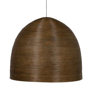 Spiral Rattan Dome Chandelier