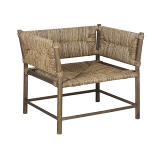 Wide Woven Occasional Chair
