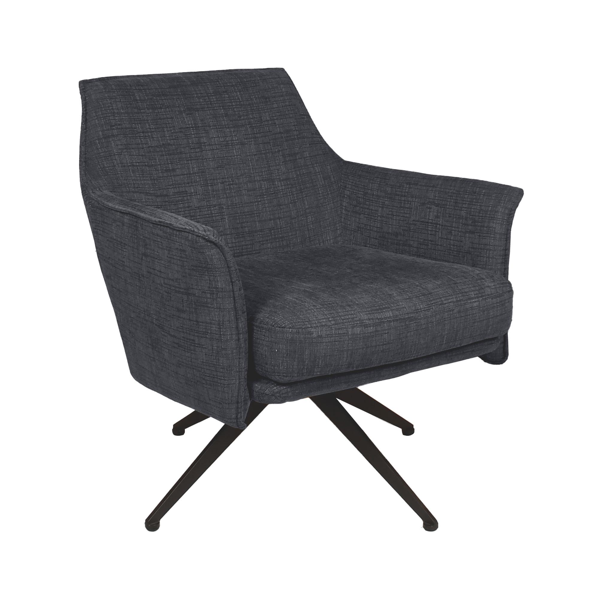 Ames Swivel Occasional Chair, KD, Dark Blue
