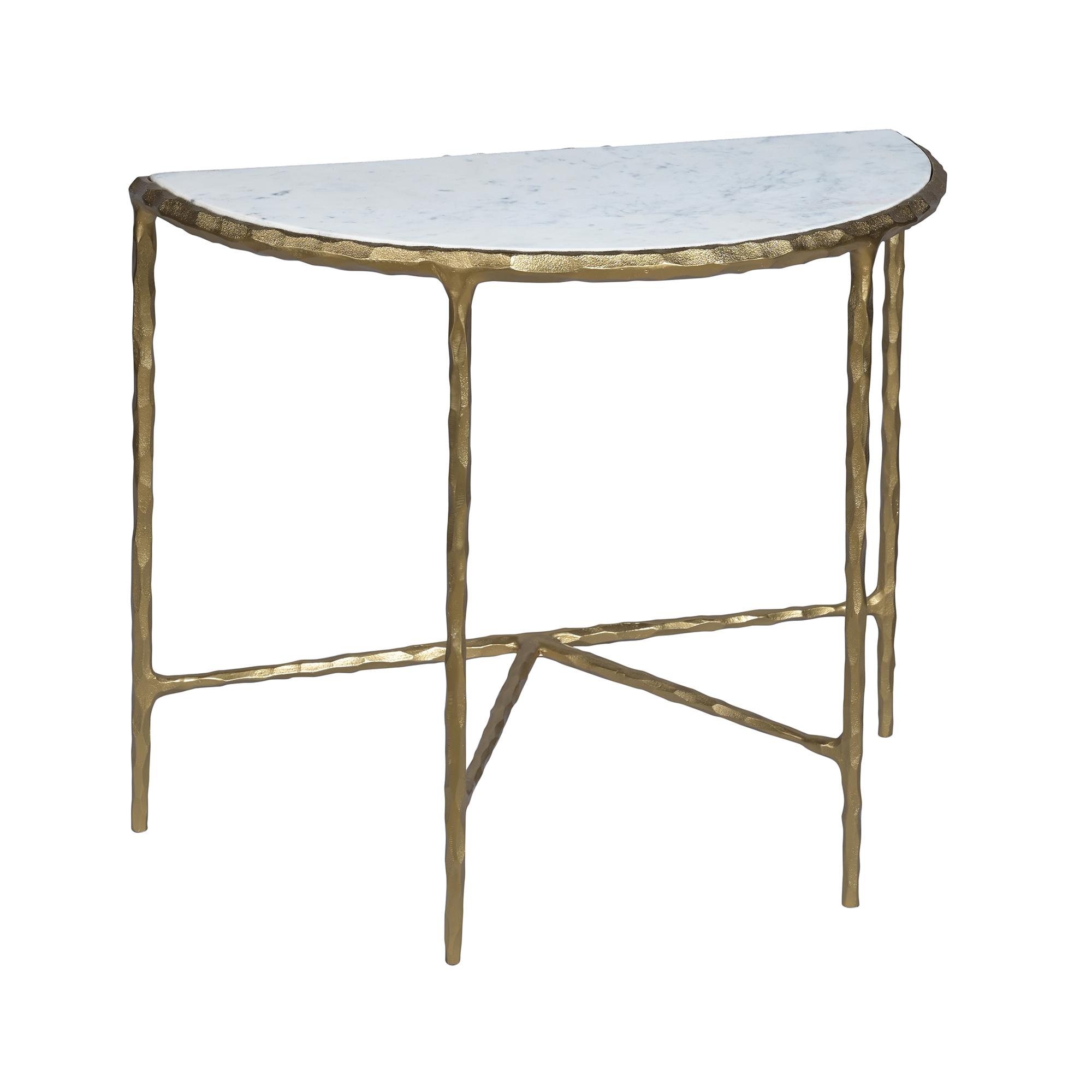 Metal and Marble Console Table