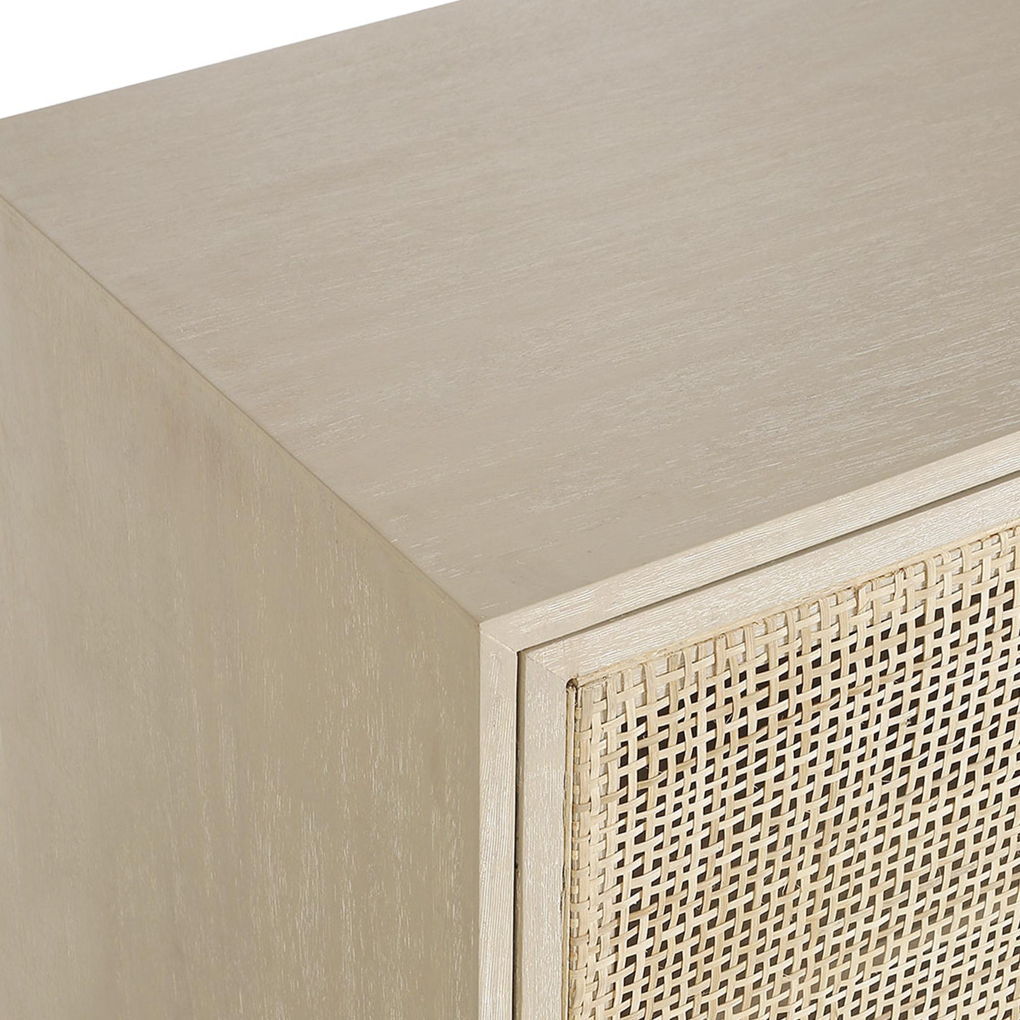 Box Cane Sideboard, White Wash