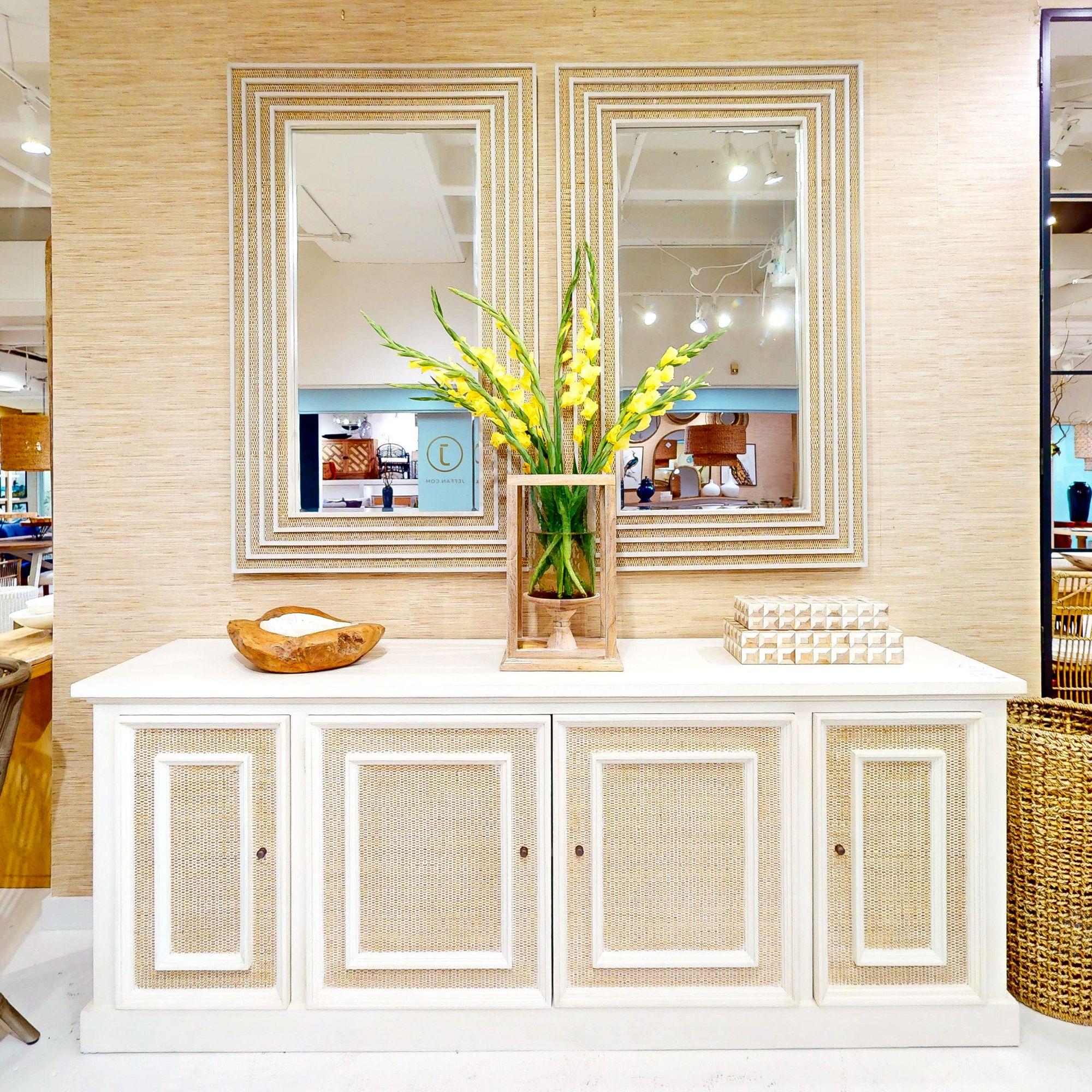 Atlantis 4 Door Sideboard with Weave Inset Doors, 87