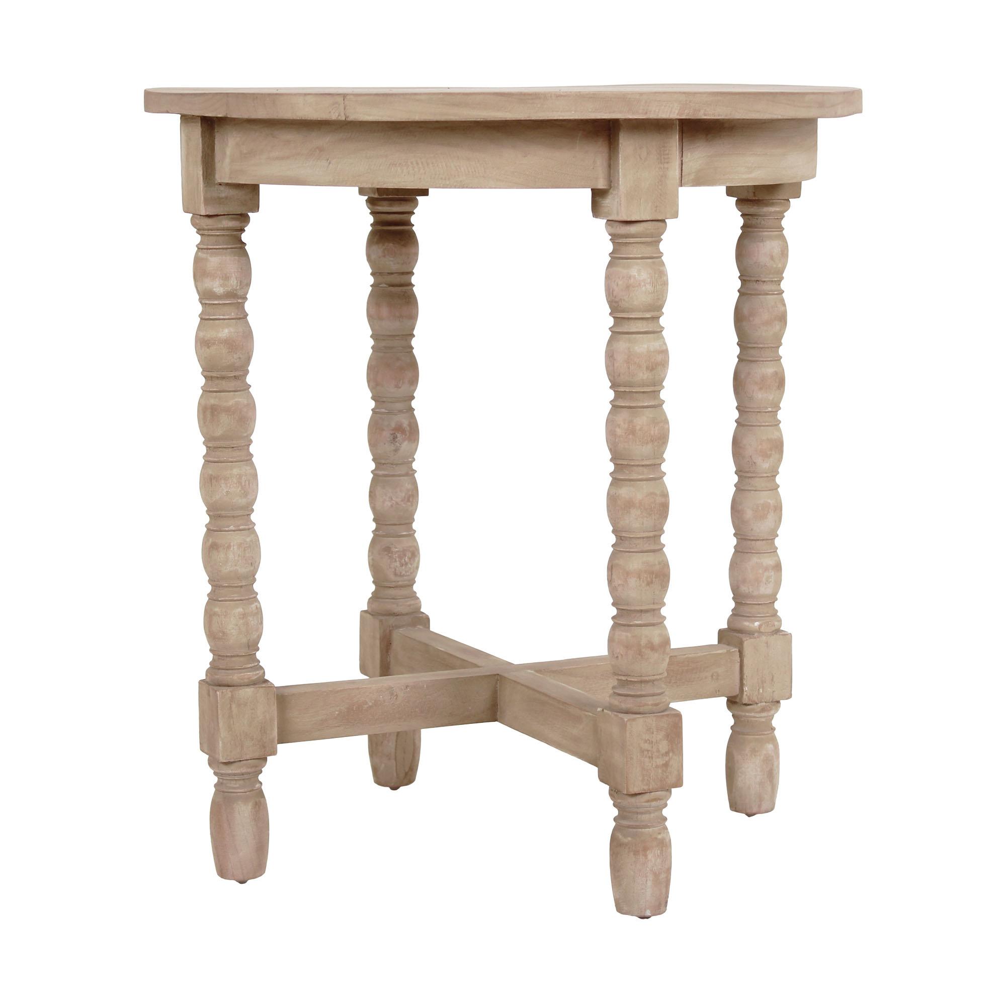 Adair Bobbin Leg Side Table, Light Natural