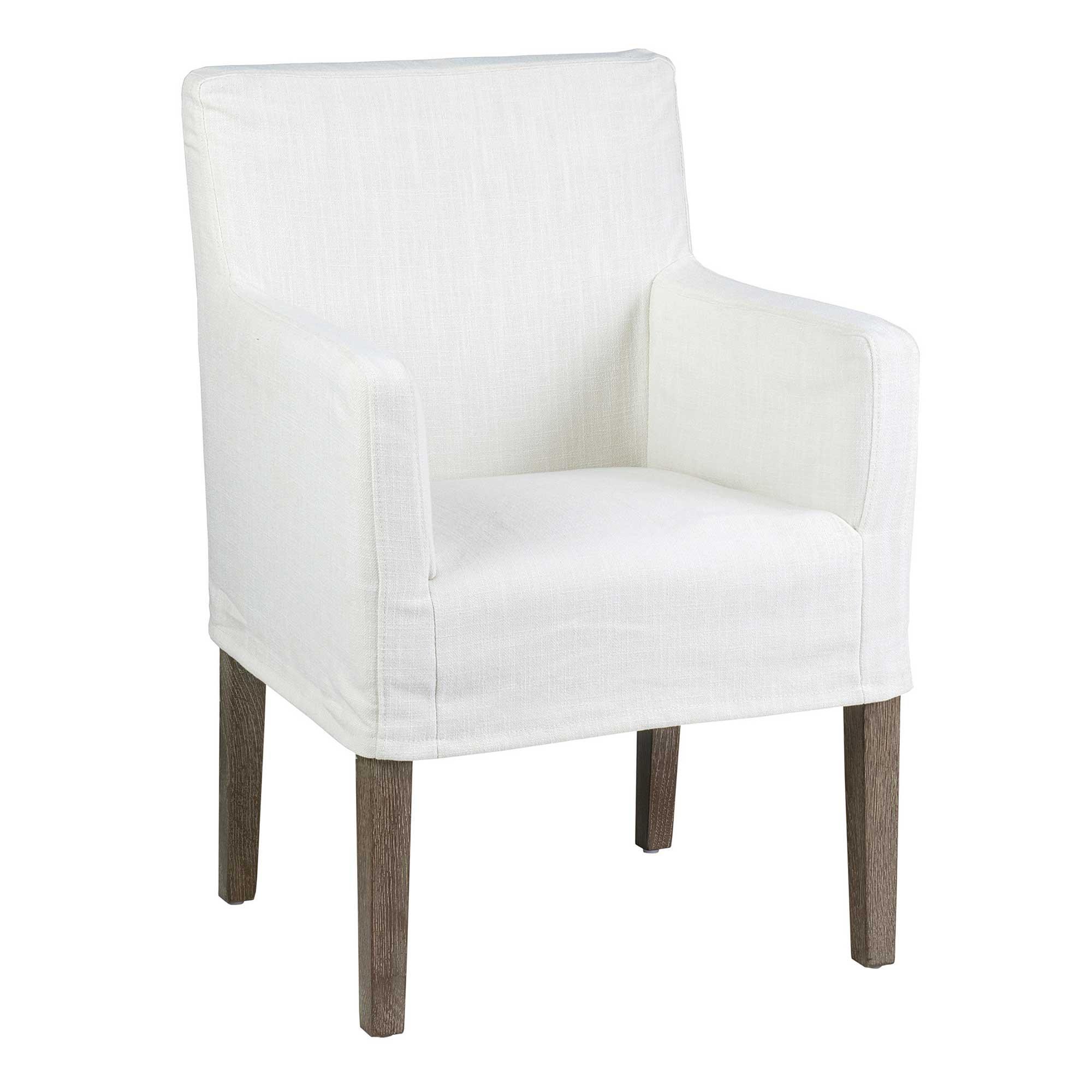 Orla Slipcovered Arm Chair, Cream Linen